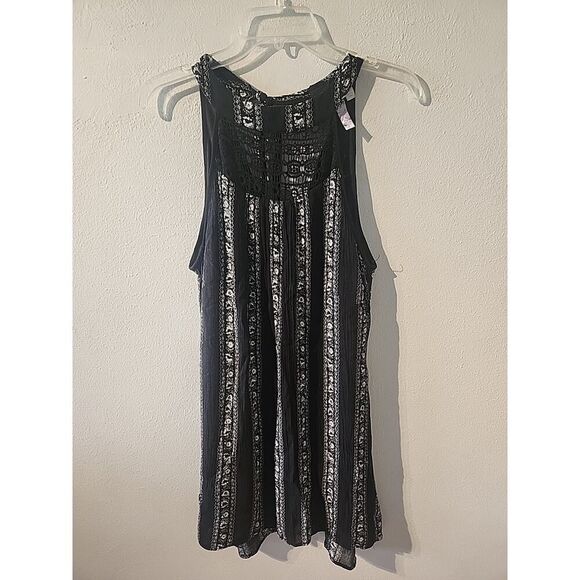 Francescas Women's Alya High Neck Lace Black Dress Size Medium - Picture 1 of 5